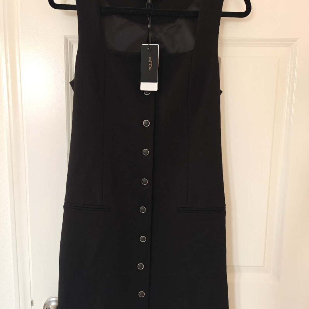 NWT rag & bone Marianna Button-Front Denim Dress - Picture 6 of 9
